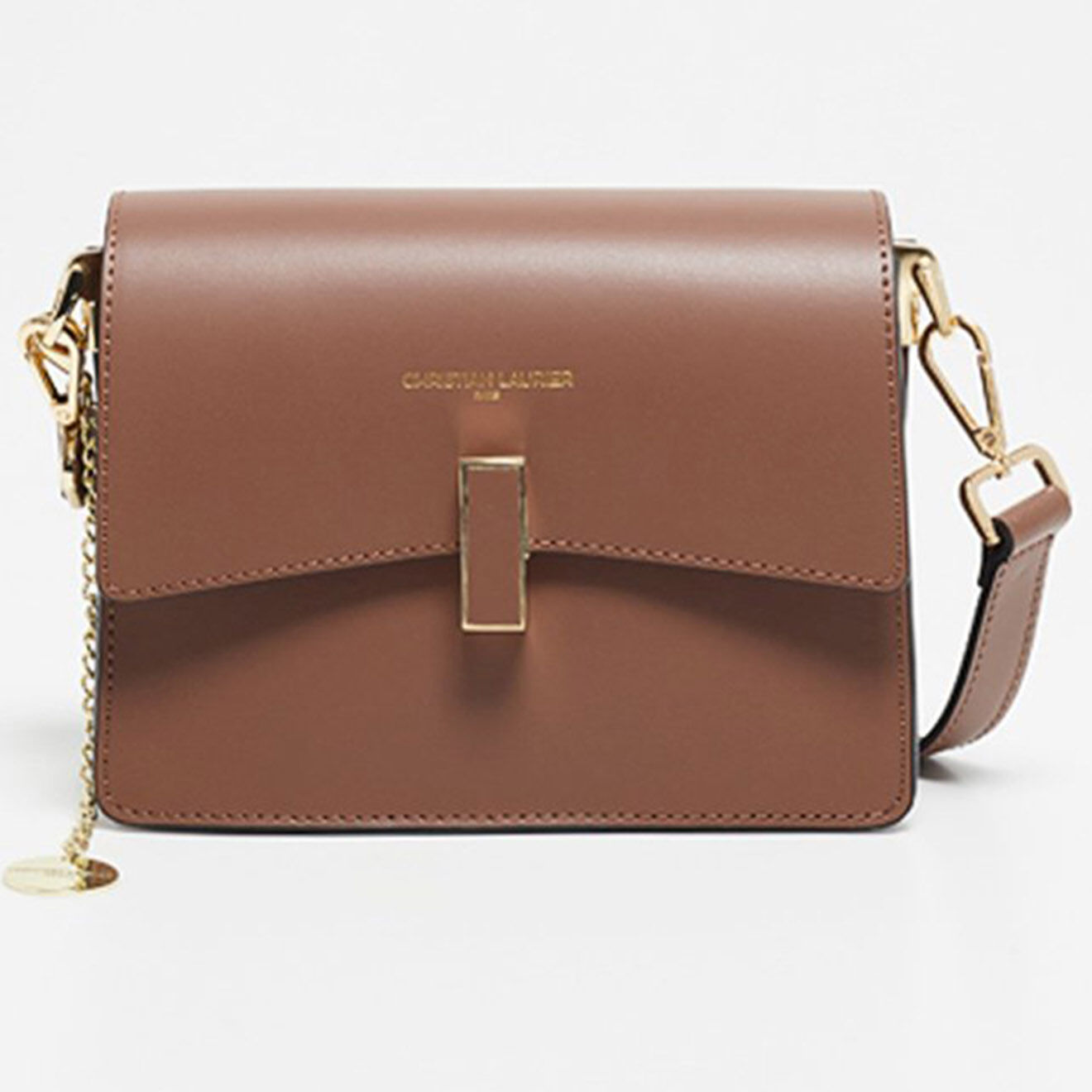 Christian Laurier Sac bandoulière en Cuir Mini Emma camel - 21x16x8 cm