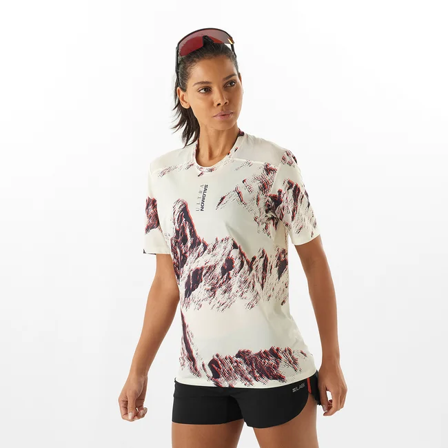 S/LAB SALOMON ULTRA PRINT  Kurzarmshirt Damen VANILLAICE/Print