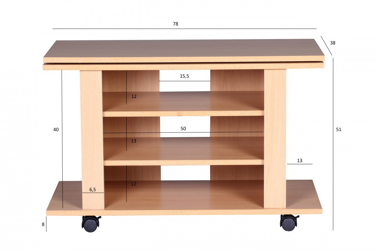 TV Bank - Buche - 75 cm breit