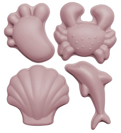Scrunch Sandforme - 4 stk - Silikone - 6,5-10,5 cm - Lyser?d