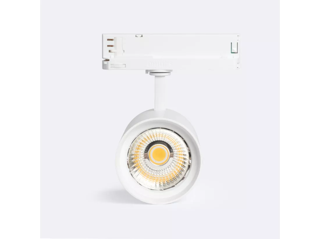 Spot LED sur Rail Triphasé 40W d'Angelo LIFUD Blanc 5000K Blanc froid