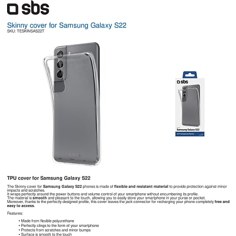 SBS Samsung S22 cover - sort