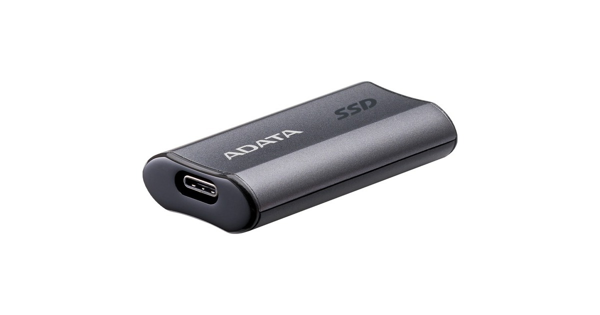 ADATASC750 1 TB externe SSD  (Titanium, SC750-1000G-CCBK, USB-C 3.2 (10 Gbit/s))