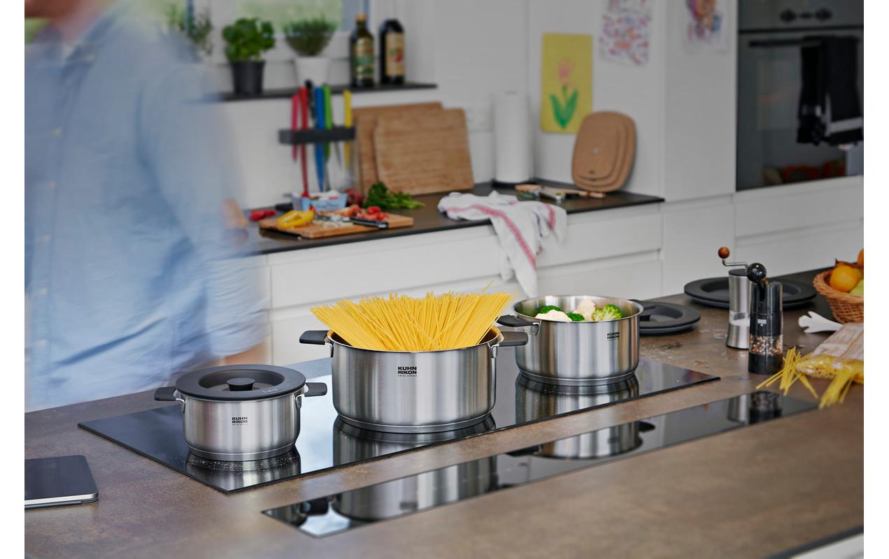 Kochtopf-Set Smart & Compact 16 cm/20 cm/24 cm, 3-teilig<br>Stapelbare Kochtöpfe