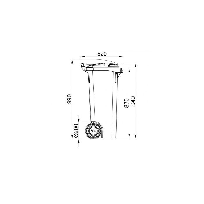 Afvalcontainer 80 liter grijs (7422247640642)