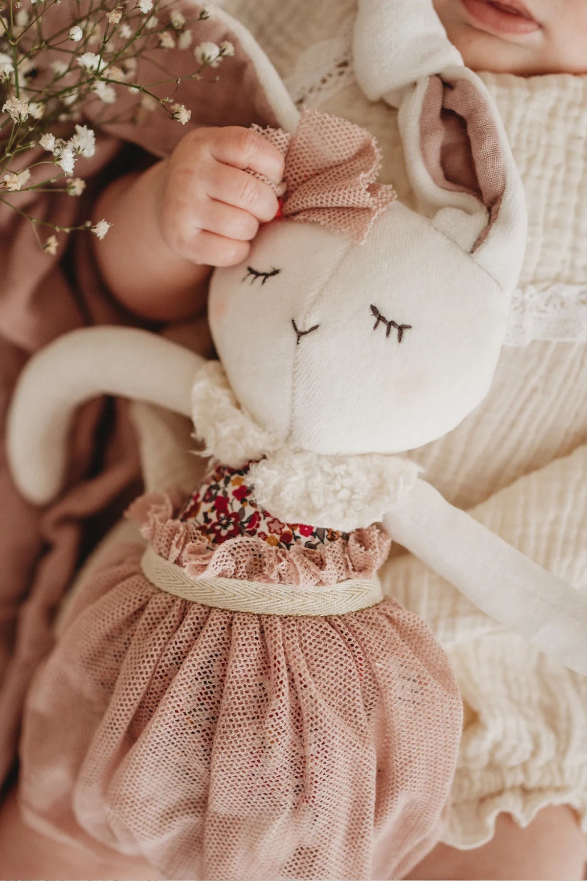 Stoffpuppe Hase Rosa (GOTS)