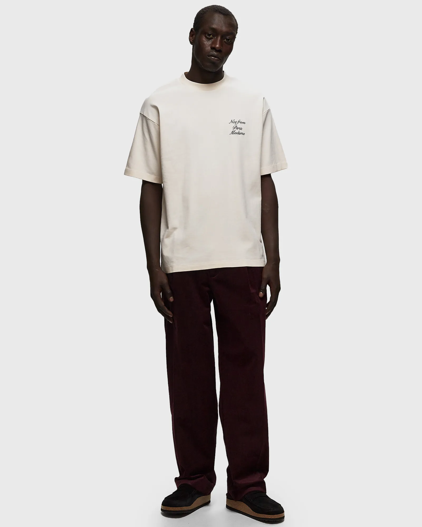 Drôle de Monsieur Le T-Shirt Slogan Cursive