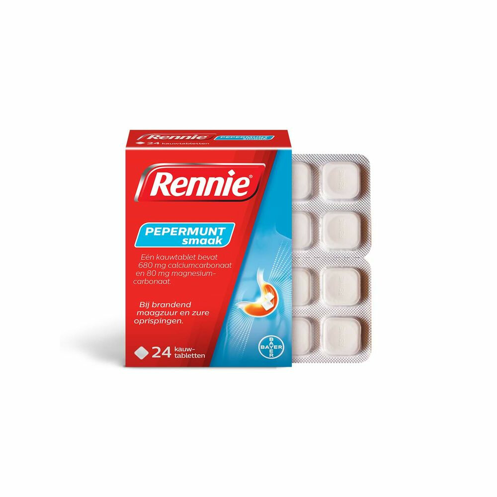 Rennie Pepermunt 24 tabletten