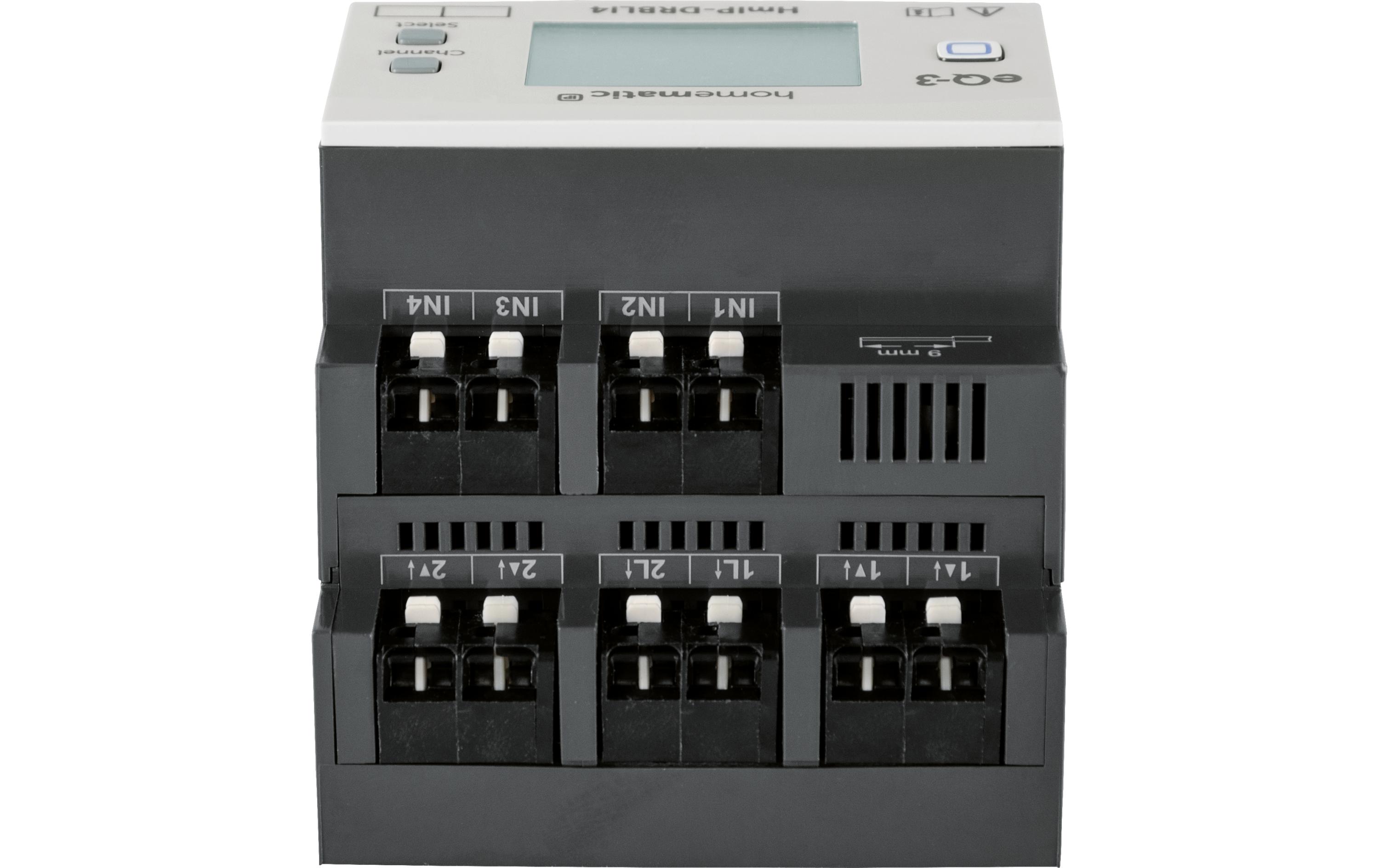 Smart Home Funk-Jalousieaktor für Hutschienenmontage 4-fach<br>DIN-Rail Funk-Jalousieaktor 4-fach – HmIP-DRBLI4