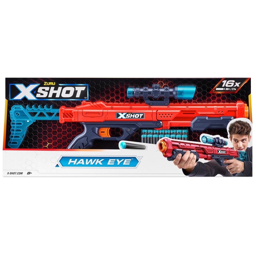 X-Shot Excel Hawk Eye Schaumstoffpfeilblaster (16 Pfeile) von ZURU