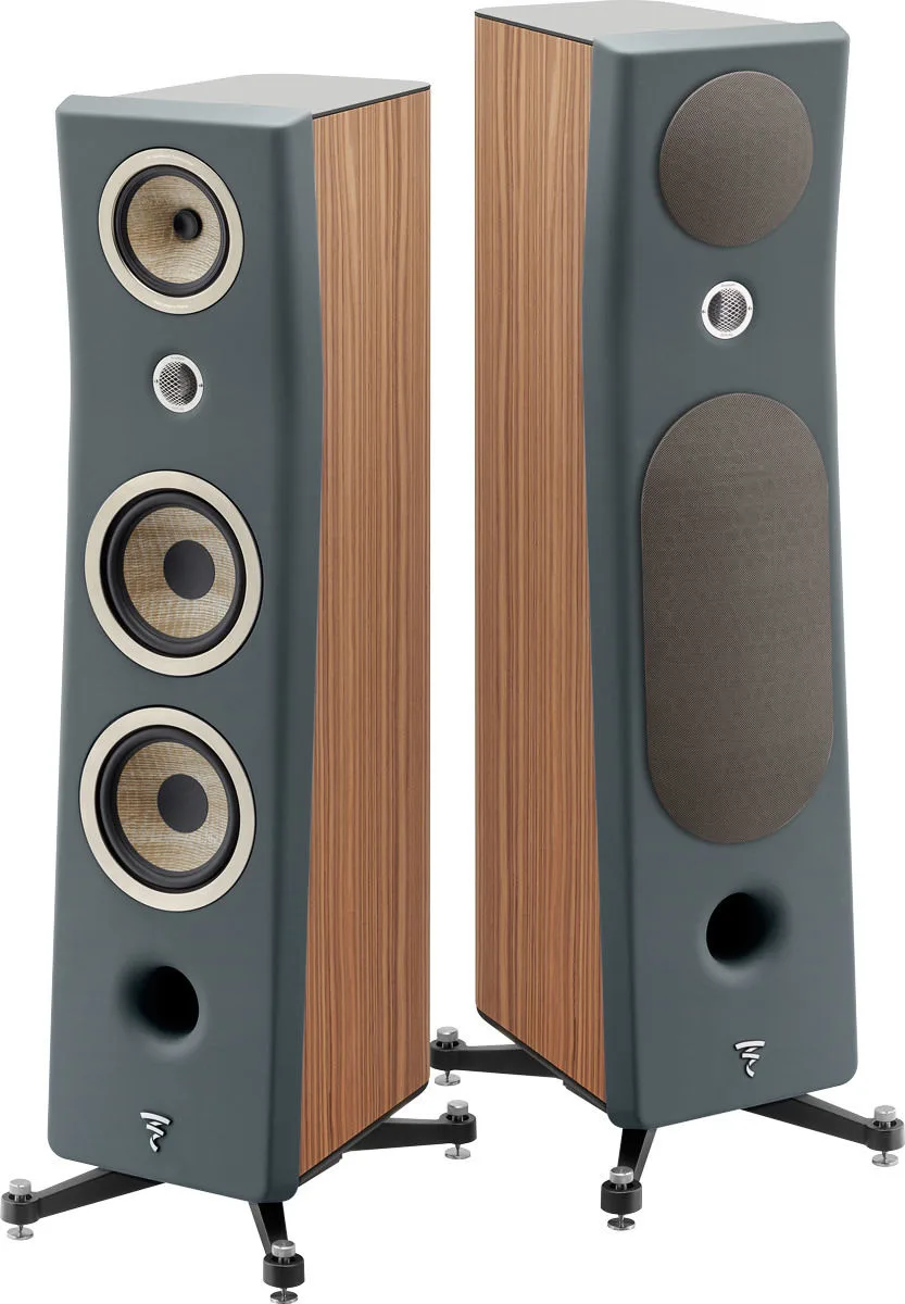 Focal Kanta N°3 Noyer / Gris foncé mat (la paire) Enceintes colonne