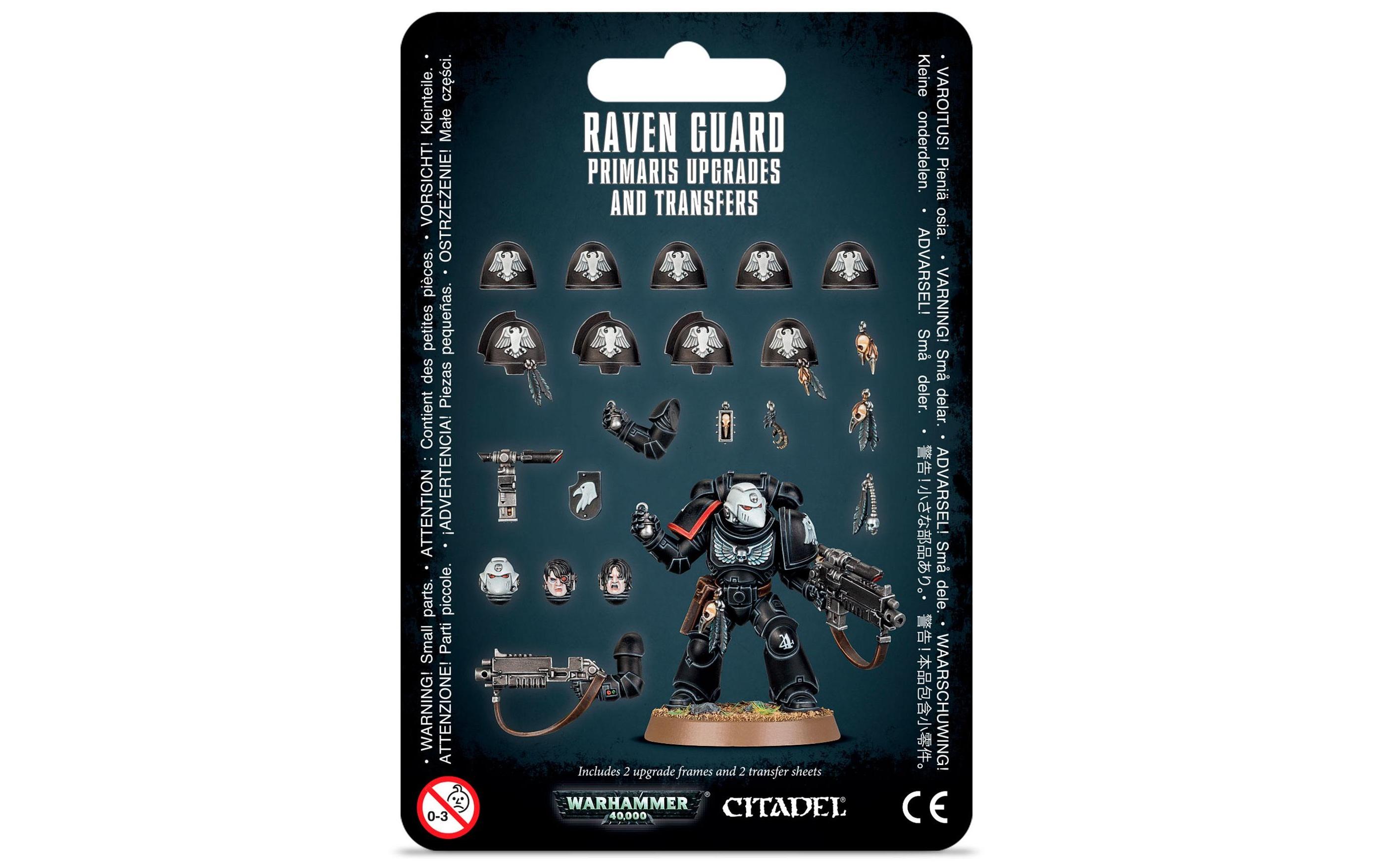 Upgrades WH40K Raven Guard Primaris + AbziehbilderbögenFigurenteile und Aufkleber