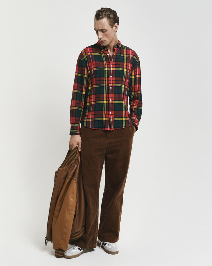 Gant REL TWILL TARTAN SHIRT Bright red