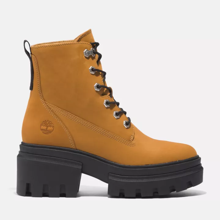 Bota feminina Everleigh de 15 cm (6 polegadas) na cor amarela.