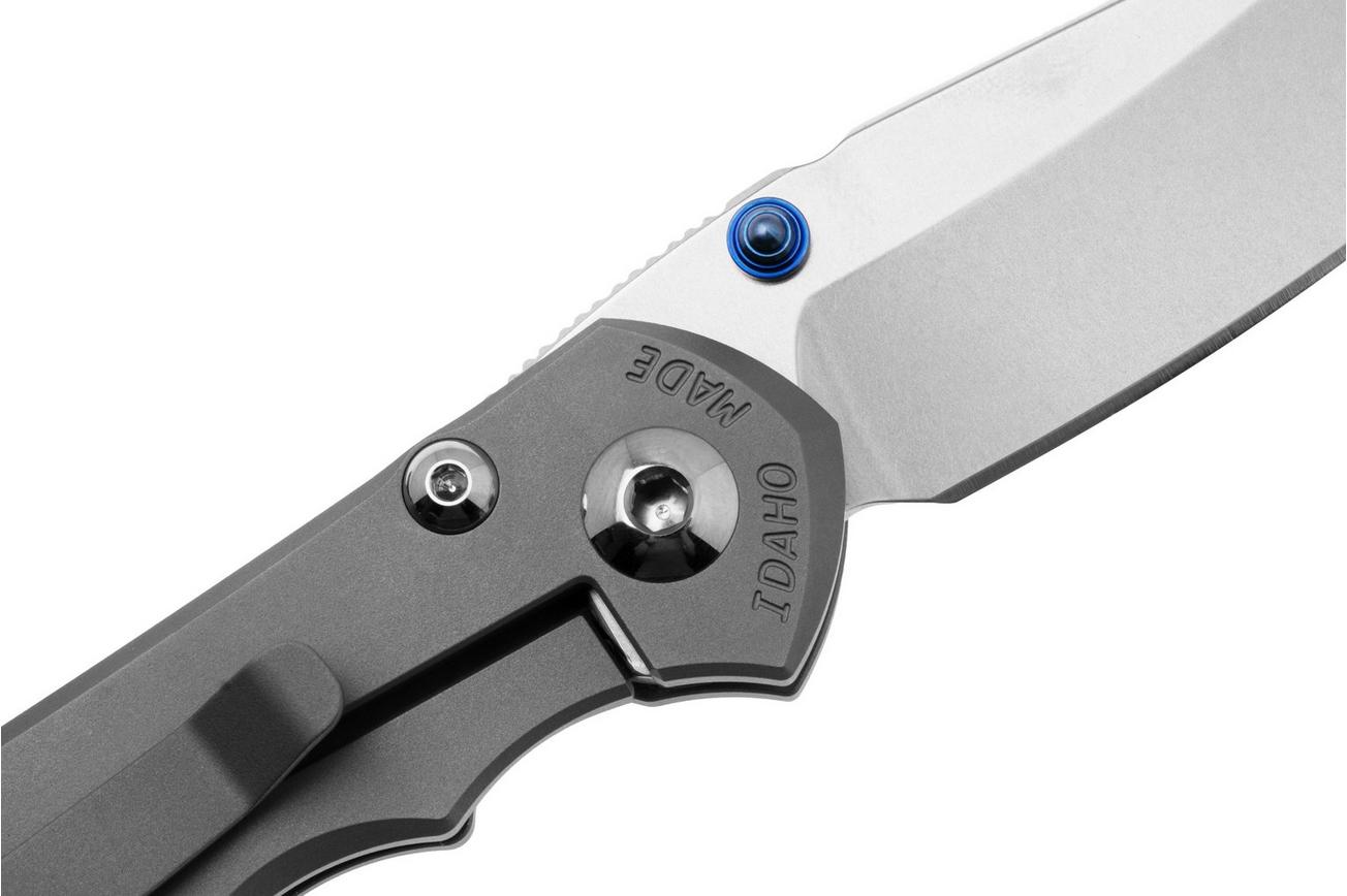 Chris Reeve Small Inkosi SIN-1122 MagnaCut Glass Blasted Insingo, Plain Titanium, zakmes