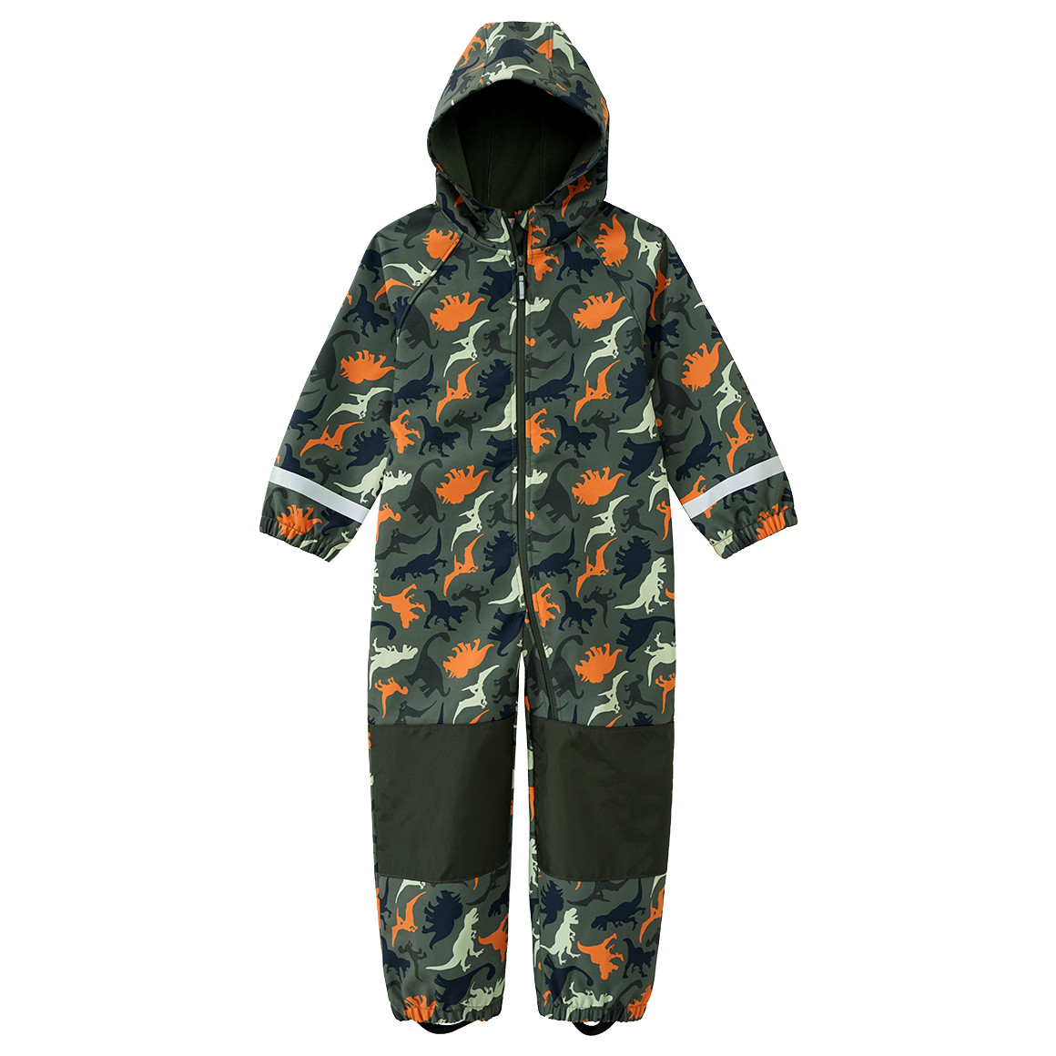 Topolino Jungen Softshelloverall mit Dino-Print dunkelgrün / orange