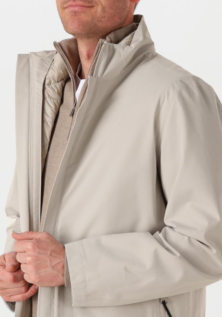 beige woolrich jack 2 layer 2in1 carcoat