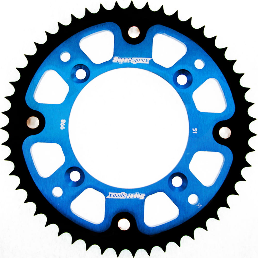 Supersprox - Couronne 51 dents SPX Stealth Yamaha YZ (80-85) - CE104SB51 Bleu