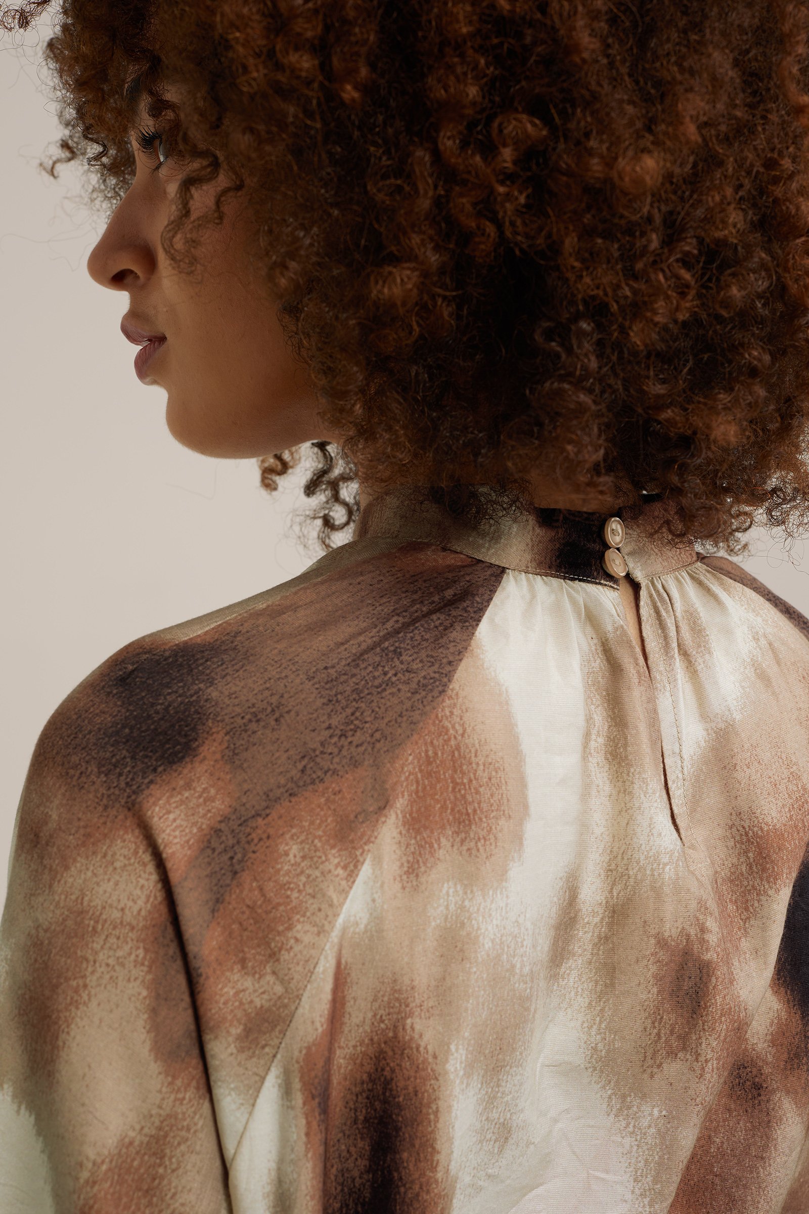 blouse met dessin WE Fashion Beige