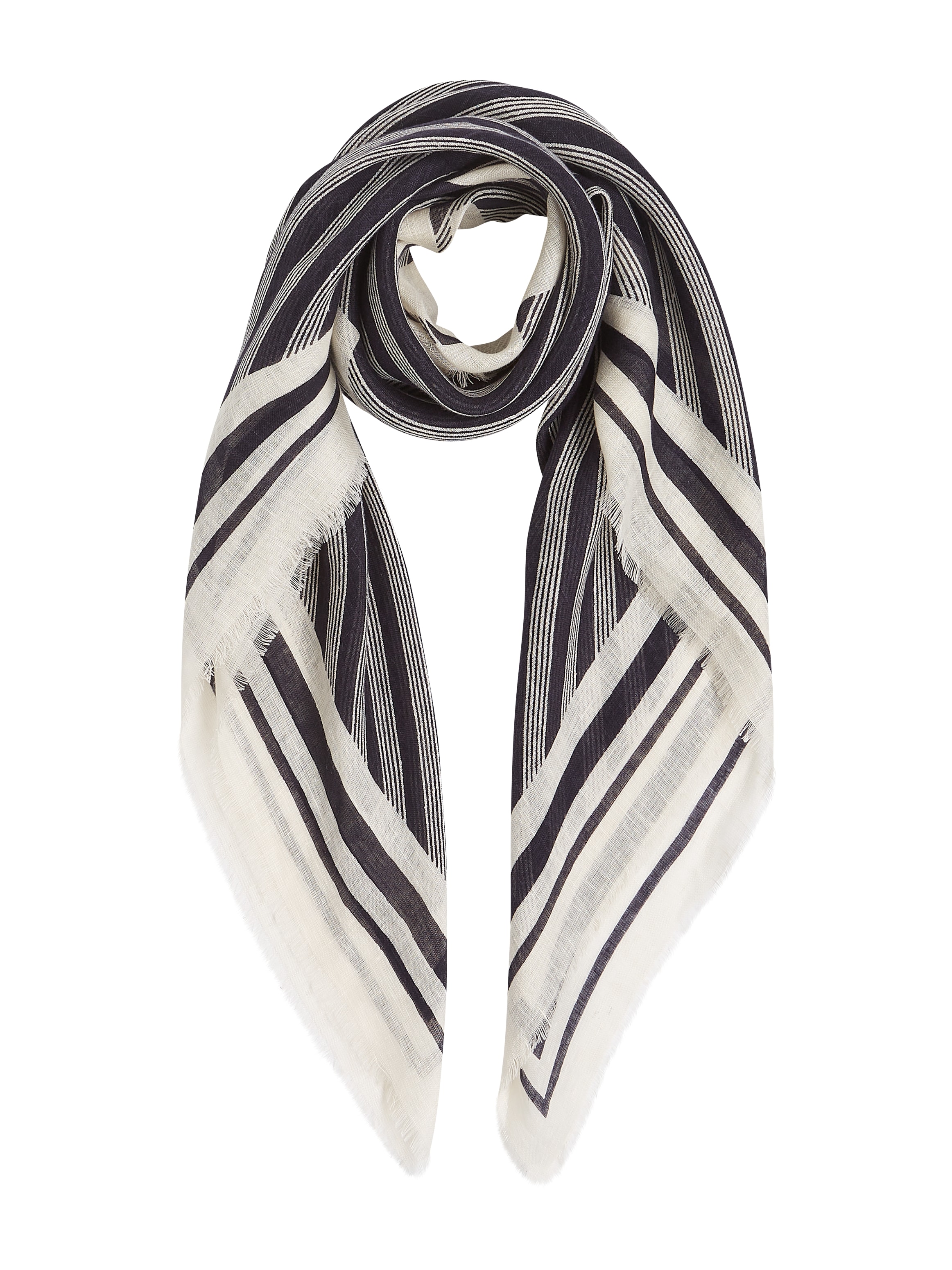 Tommy Hilfiger Halstuch »TH PREMIUM BEACH SQUARE« Aus reinem leinen mit Streifenmuster