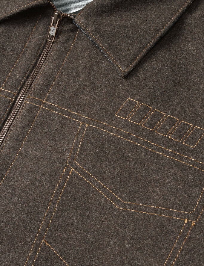 Barfod Teachers'' 50/50 Denim Jacket (MB 50/50 Trucker Jacket) Raw/brown