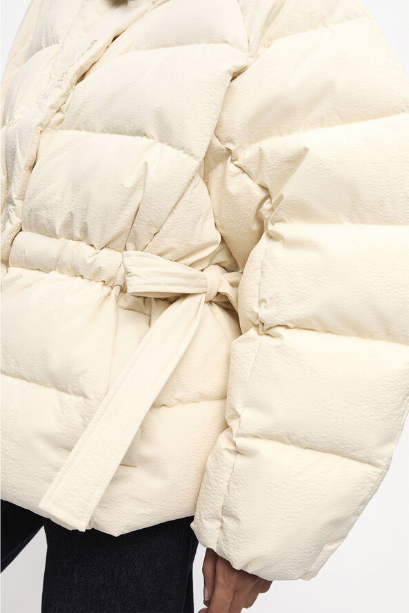 Ganni Tech Seersucker Oversized Puffer Ja Tofu