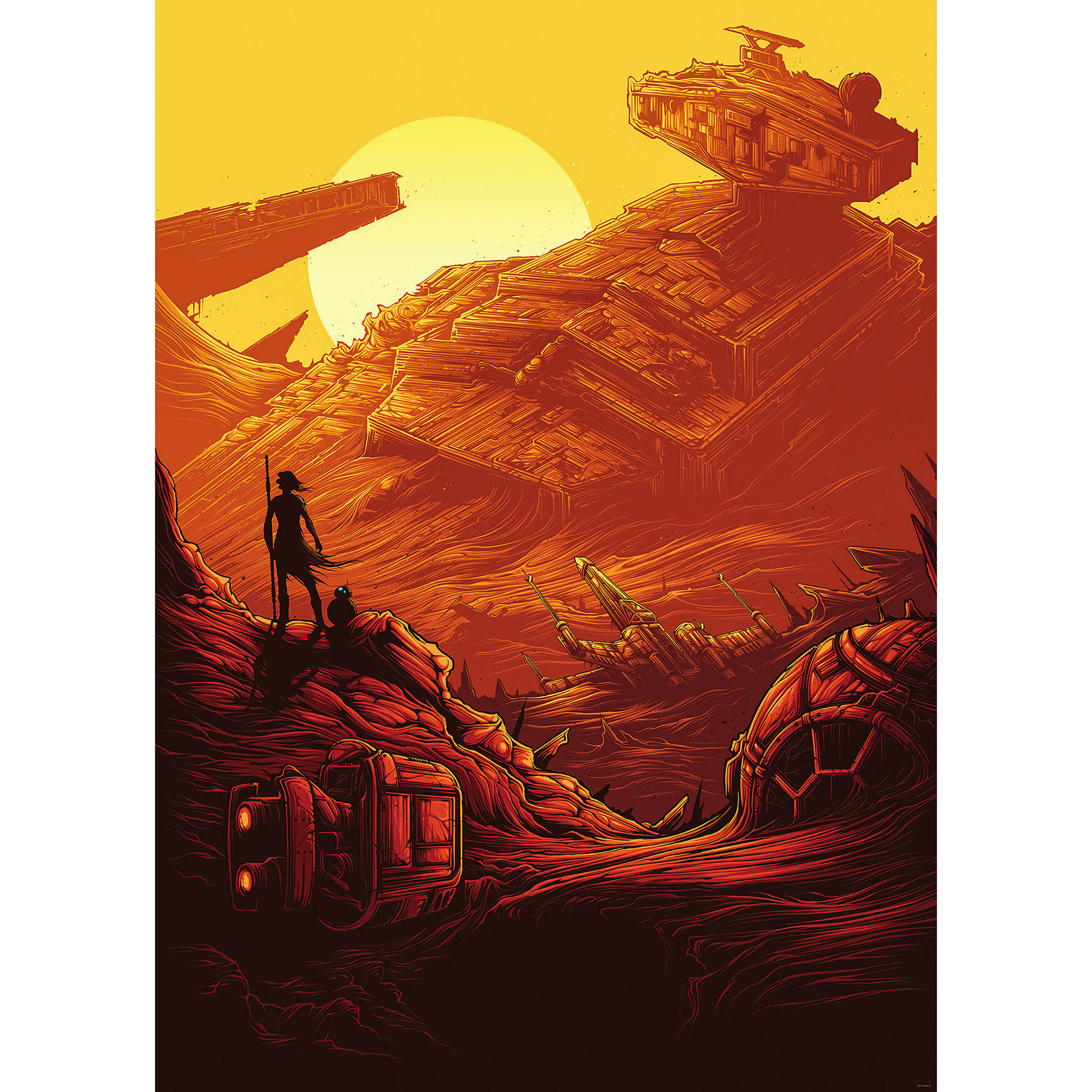 Vlies-Fototapete STAR WARS JAKKU STAR DESTROYER - 200x280 cm