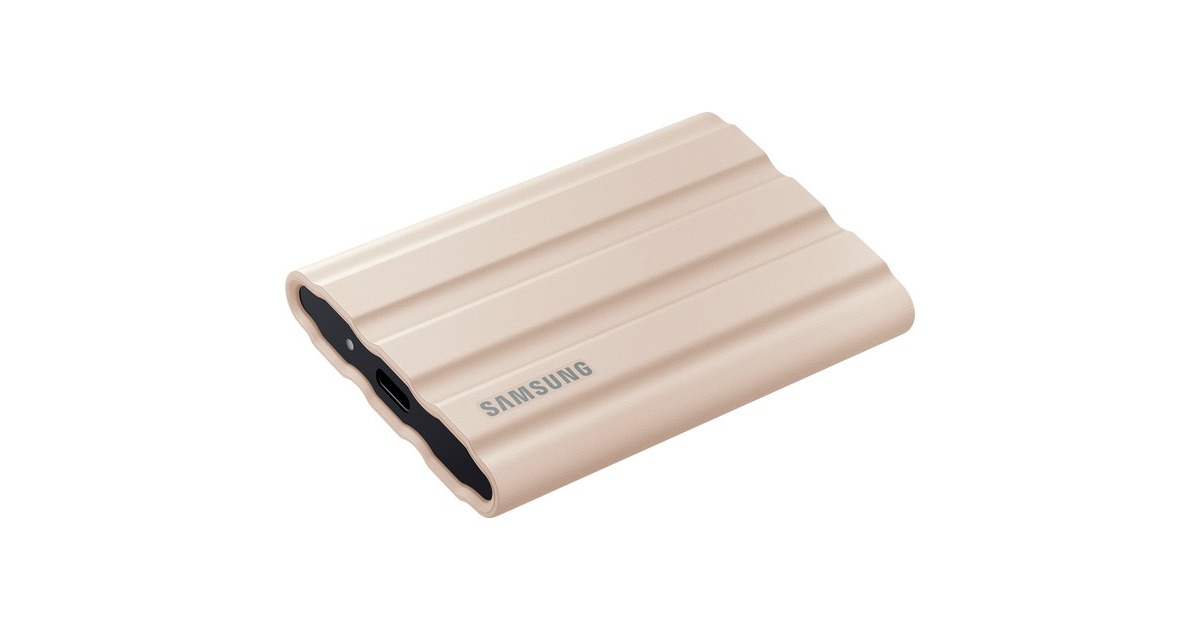 SAMSUNGPortable T7 Shield, 1 TB externe SSD  (Beige, MU-PE1T0K/EU, USB-C 3.2 Gen 2 (10 Gbit/s))
