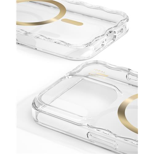 iPhone 16 Pro Max MagSafe Hardcase Hülle Frame Case Recycled (IDFRCMS-I2467P-471) - Transparent / Gold