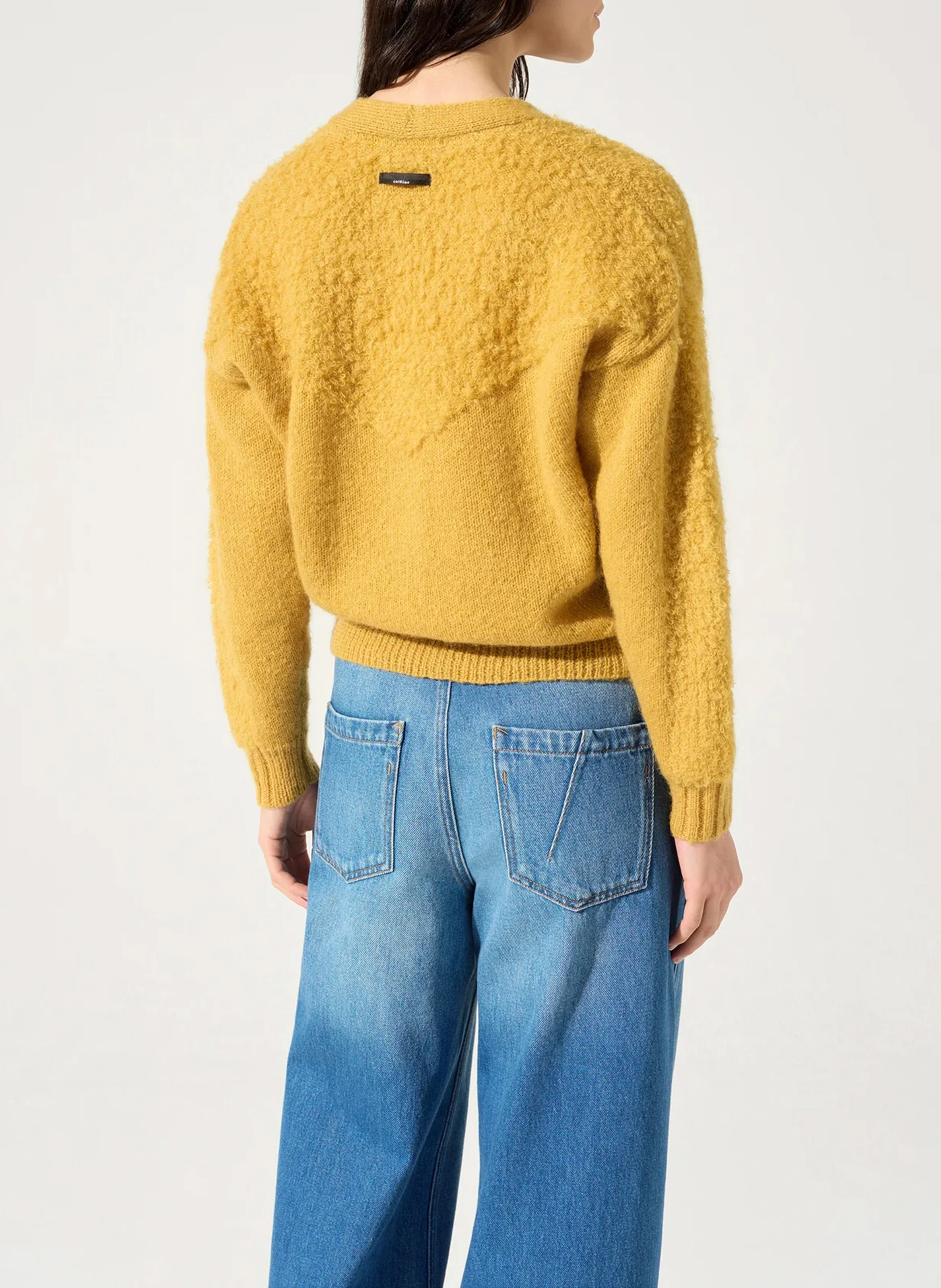 Cardigan boutonné| Orange