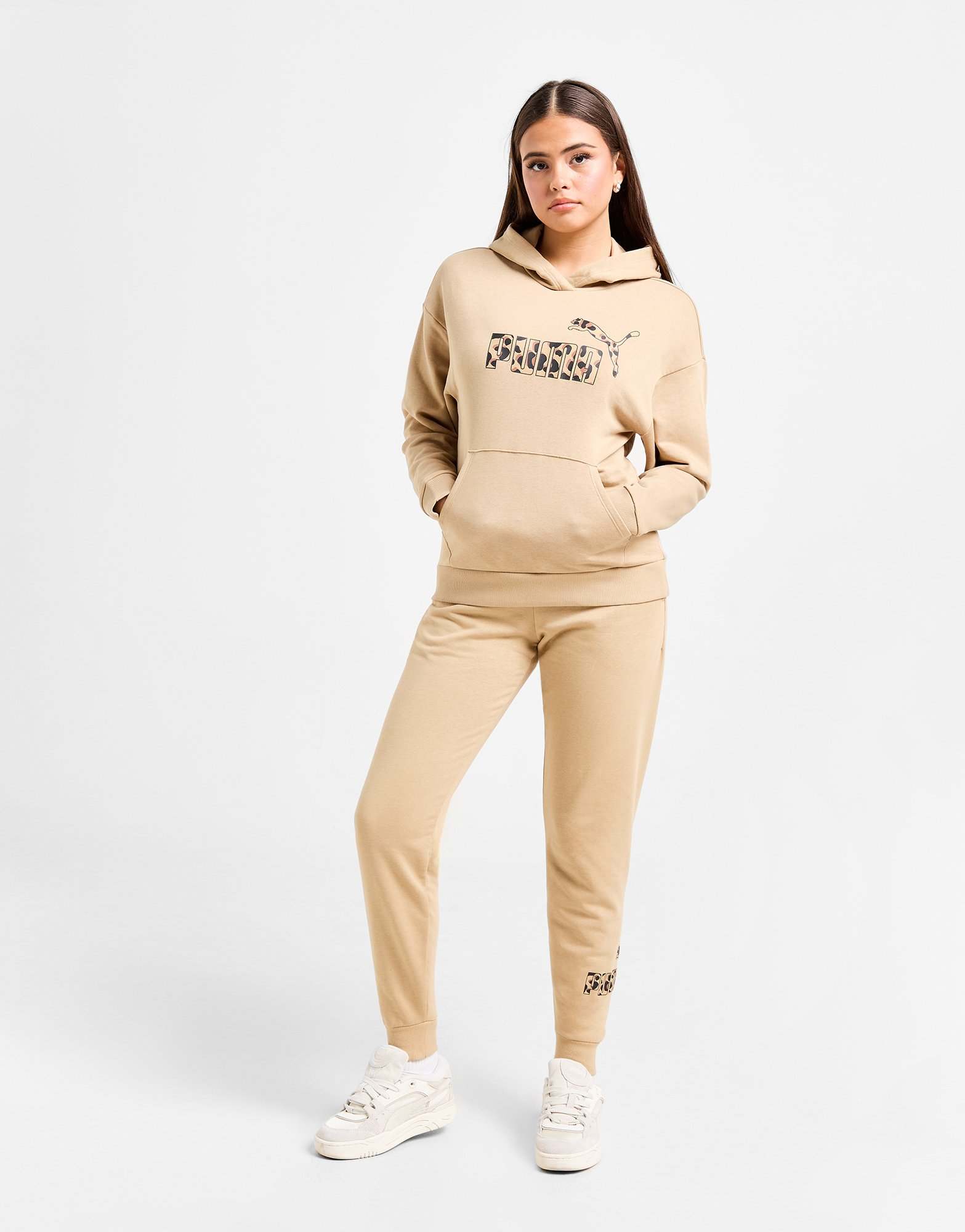 Puma Sweat à Capuche Essential Léopard Femme