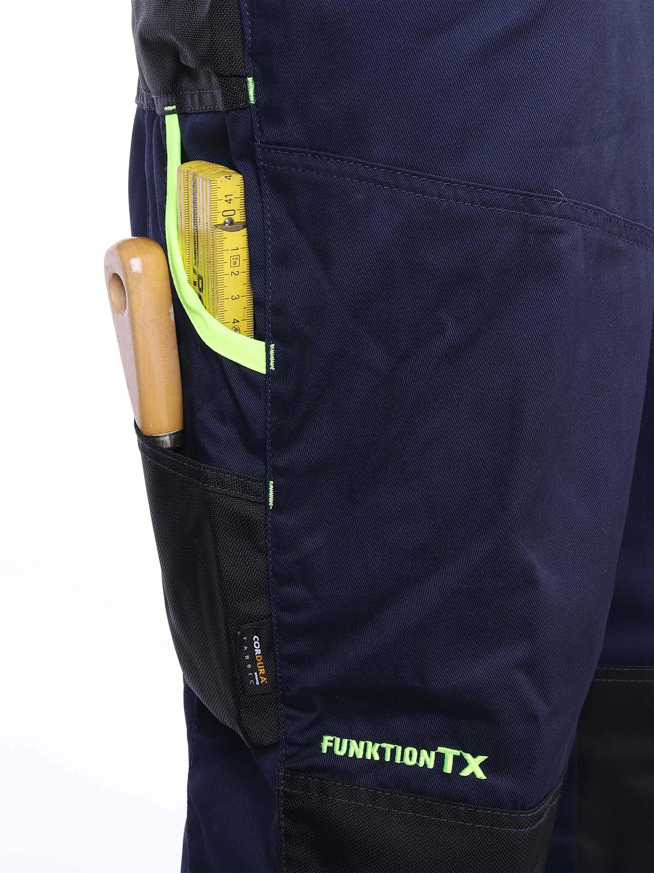Herren Latz-Arbeitshose mit Neondetails