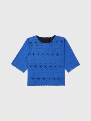 Blusa Adaptive Broderie Anglaise Regular Fit