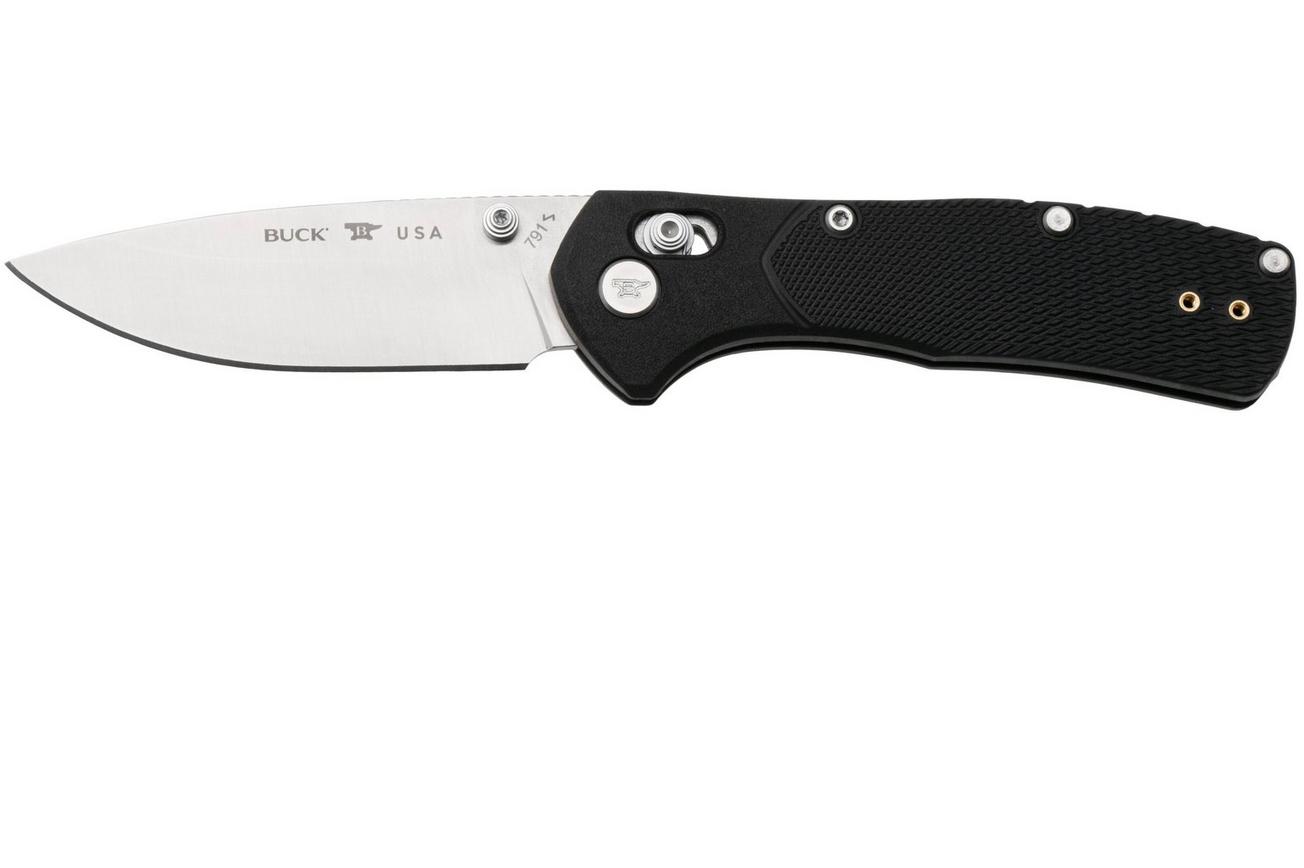 Buck 791 Range Pro 0791BKS1 Satin 154CM, Black FRN, zakmes