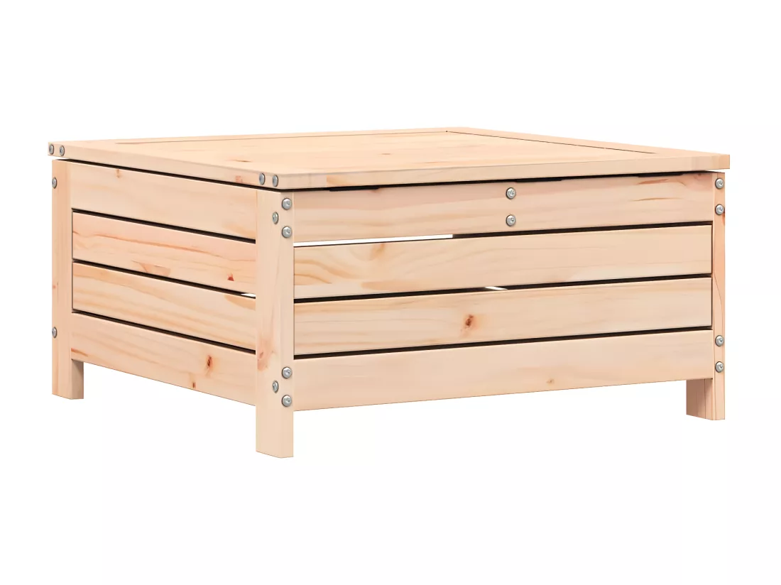 Repose-pied de jardin 62x63,5x32 cm bois de pin massif