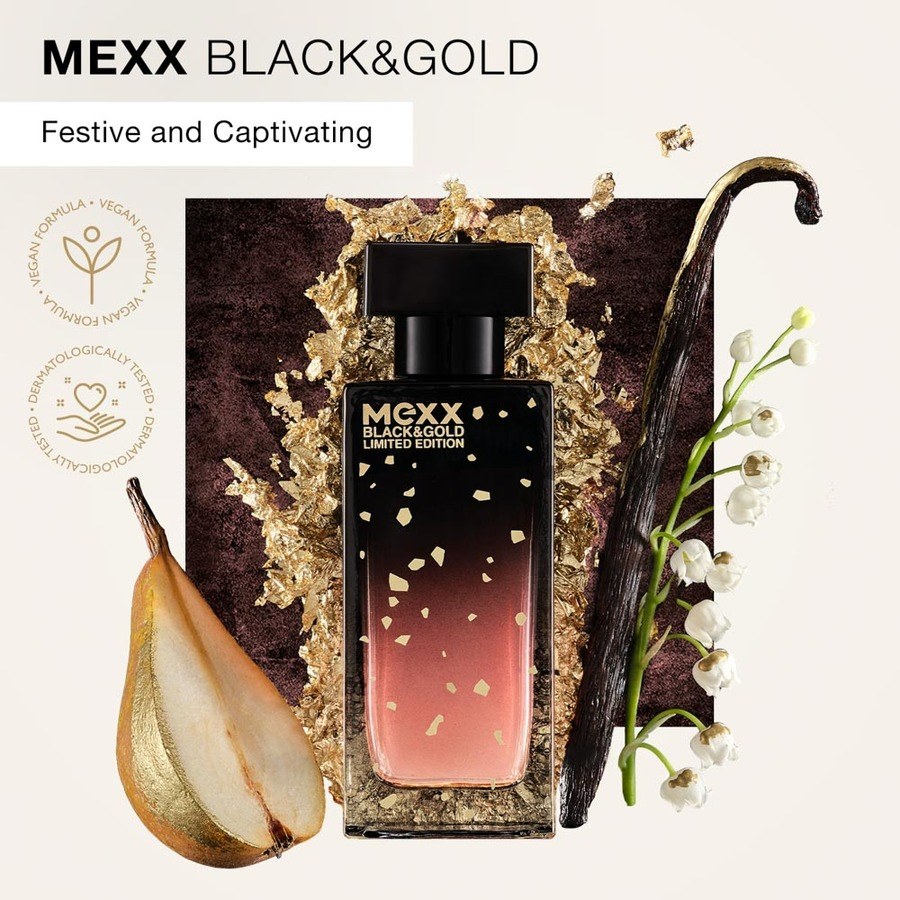 Mexx Black & Gold For Women Eau De Toilette Limited Edition 15ml