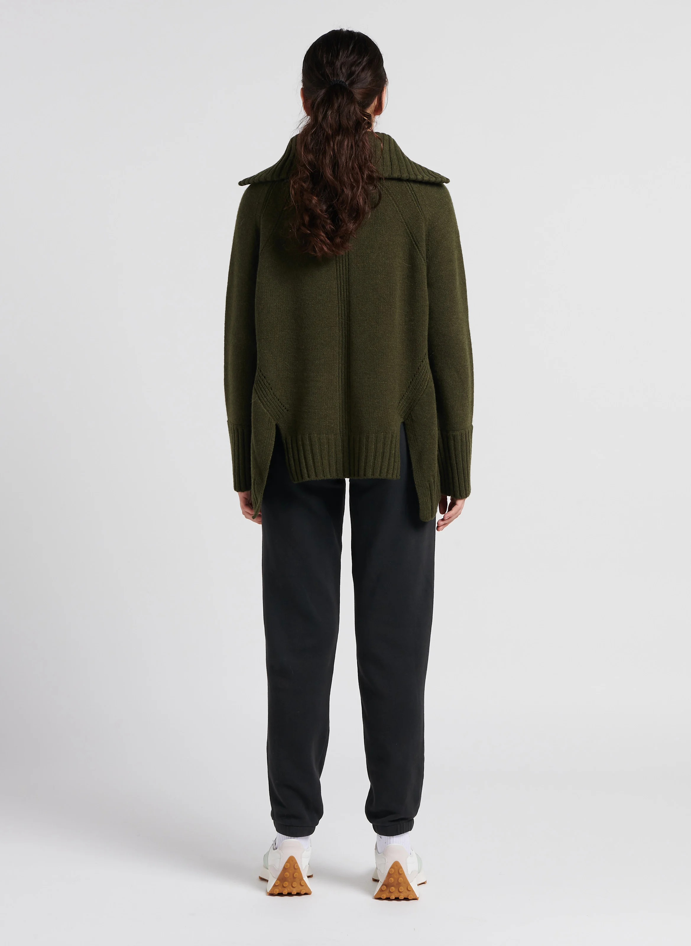 IZUBIRD - Jogging taille haute en coton mélangé | Noir