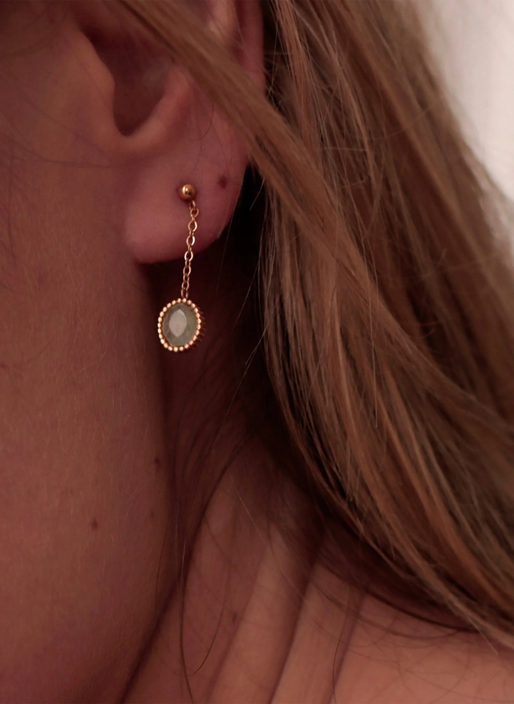 HEBE - Boucles d'oreilles pendantes hebe | Blanc