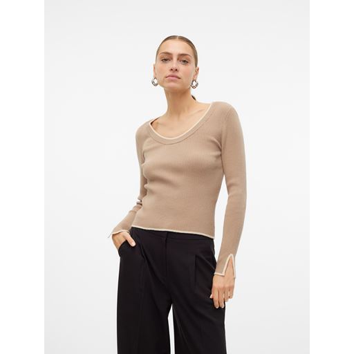 Vero Moda Joan Striktrøje, Silver Mink, L