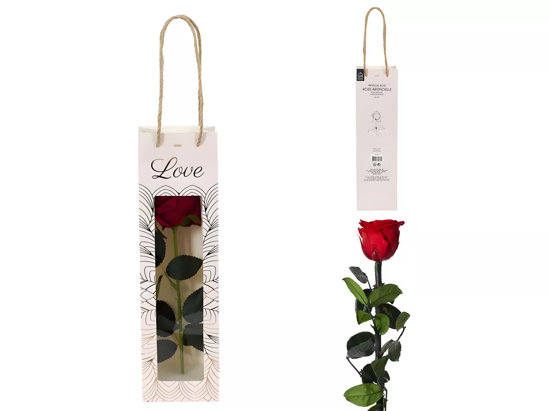 Rose Artificielle Sur Tige 30cm 4 4