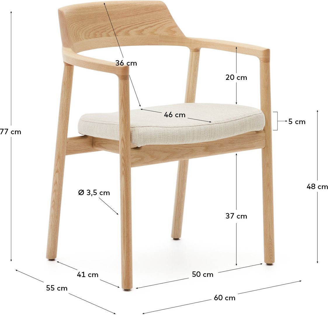 Kave Home   Alocs Eetkamerstoel