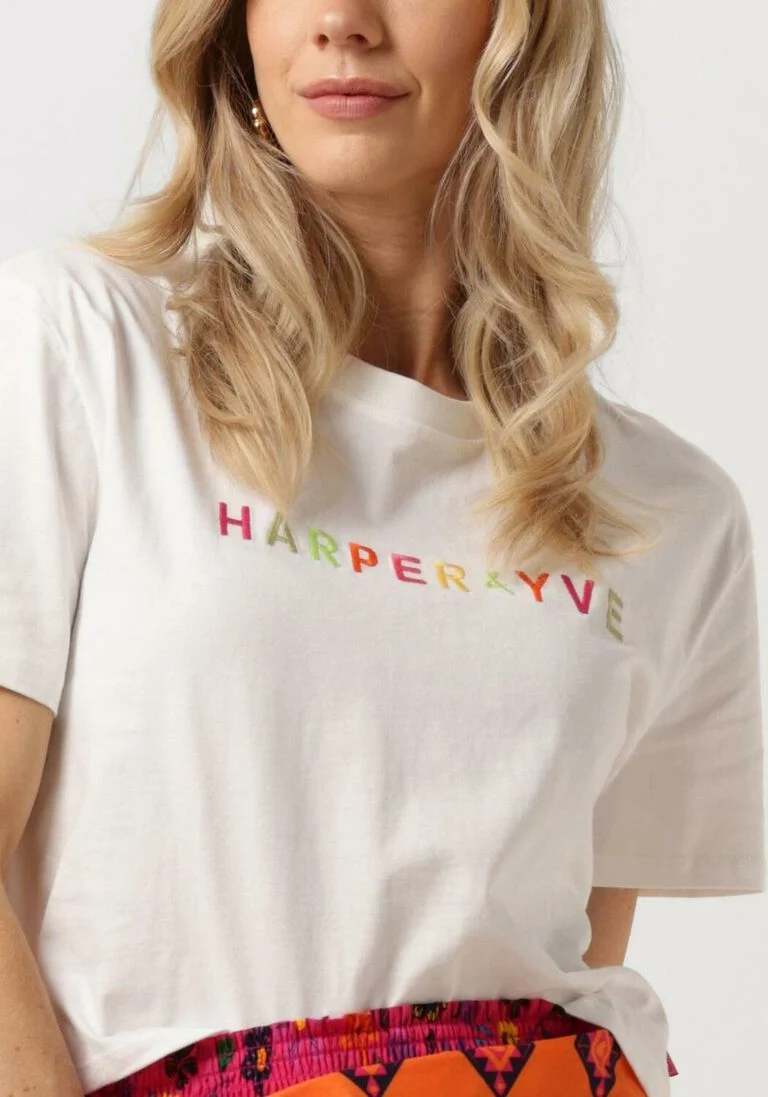 HARPER & YVE witte harper & yve t-shirt harper-ss