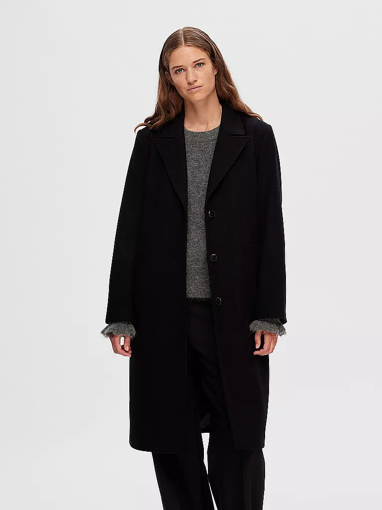 SELECTED FEMME Wollmantel SLFALMA  schwarz