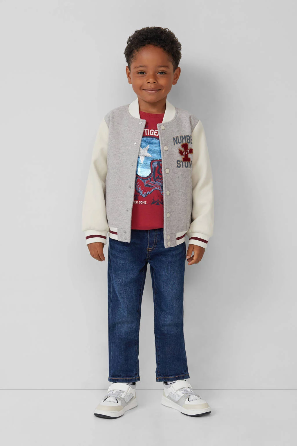 s.Oliver baseball jacket herfst grijs