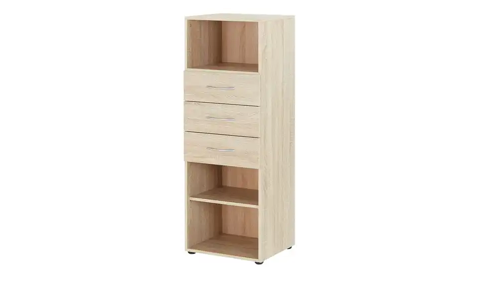 Regal Multischrank-System 45 cm 126 cm Eiche sägerau (Nachbildung)