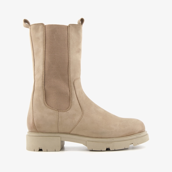 Harper leren dames chelsea boots taupe