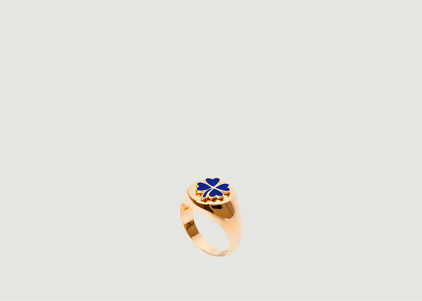 Bague Or Trèfle Bleu Wilhelmina Garcia