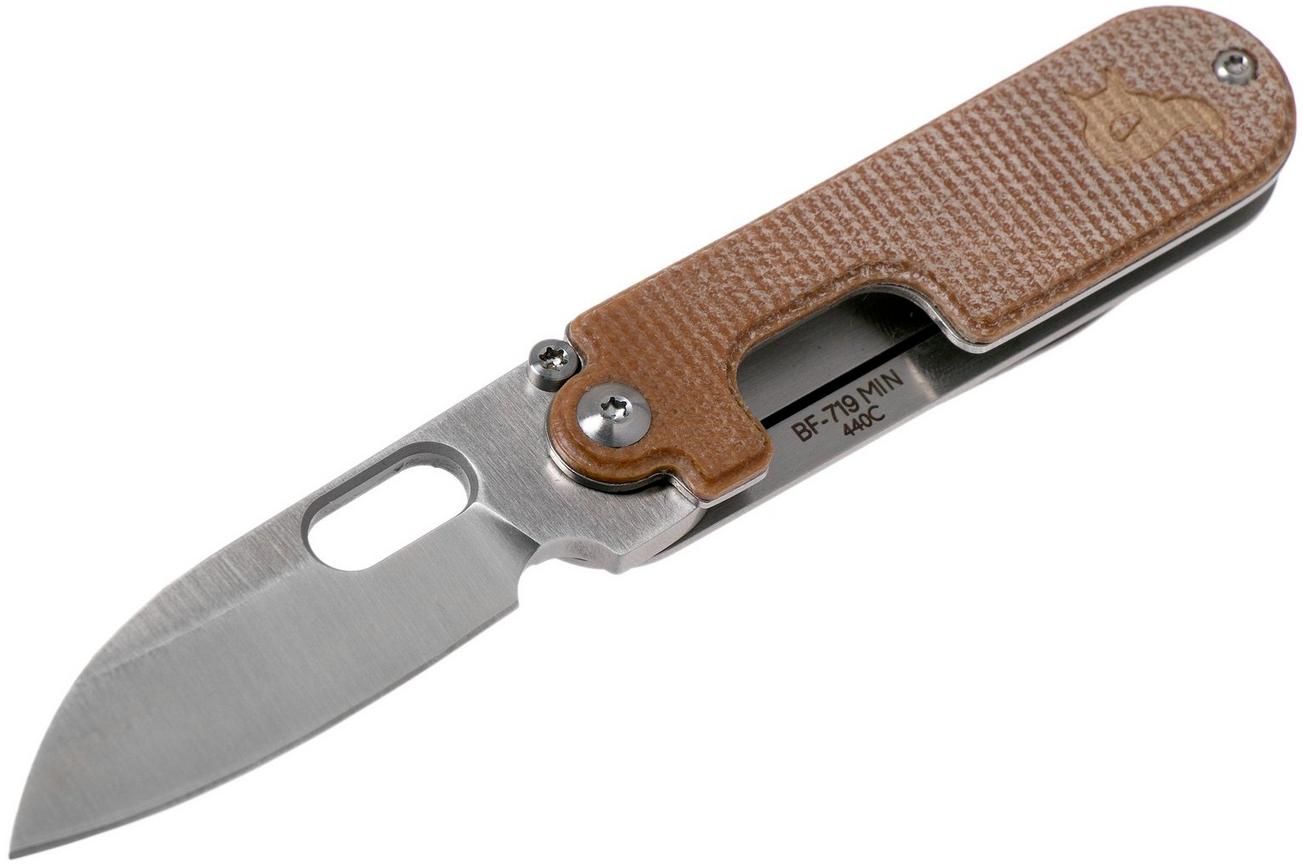Black Fox Bean Gen 2, 440C, Natural Micarta, BF-719-MIL zakmes