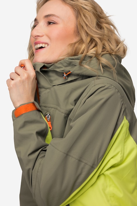Funktions-Jacke, Kapuze, wasserabweisende Zipper