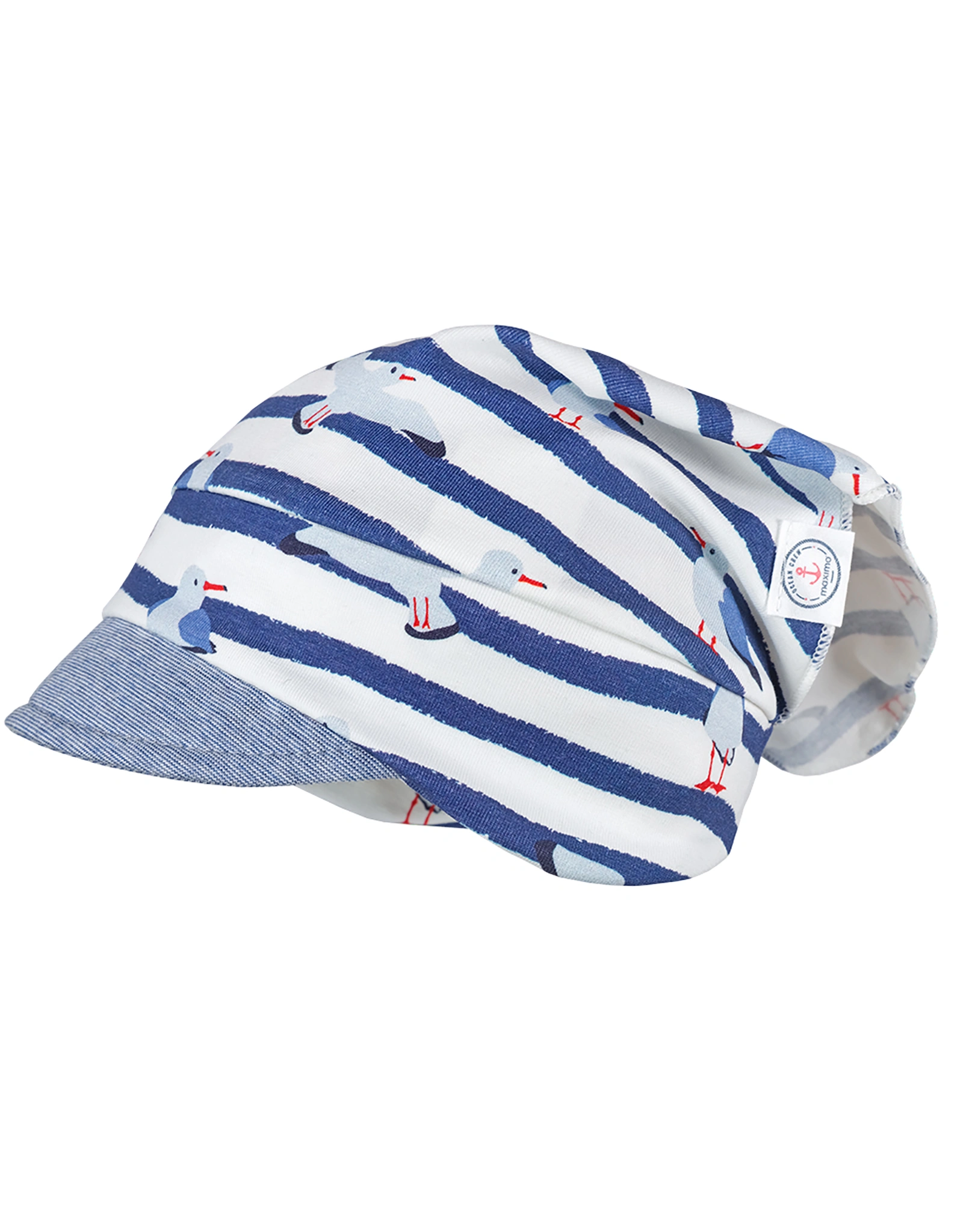 Kopftuch MÖWE gestreift in weiß/blau